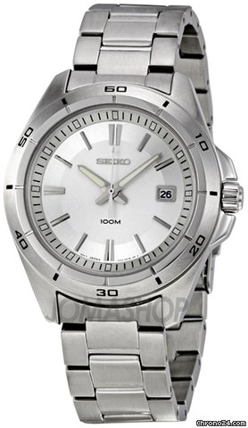 Seiko White Dial Stainless Steel Mens Watch SGEE87P1 watches