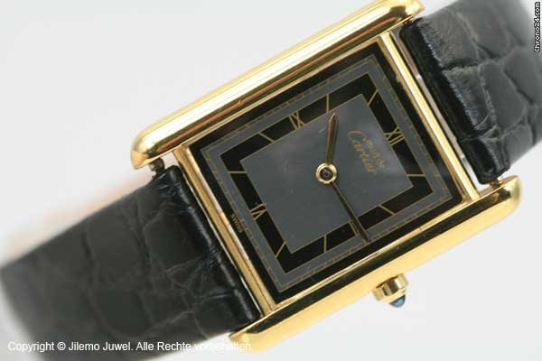 Cartier Tank Vermeil Quartz 925 Silber Vergoldet watches
