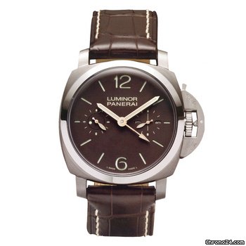 Panerai Luminor 1950 Brown Dial GMT Mechanical Mens Watch PAM00306 watches