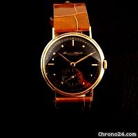 IWC vintage solid gold black gilt dial watches