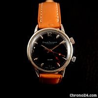 Girard Perregaux vintage alarm meca black gilt dial watches