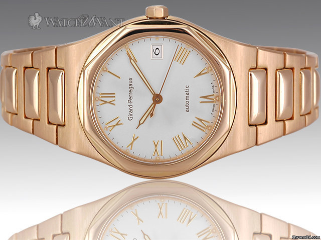 Girard Perregaux Laureato Automatic - 38mm 18k Rose Gold & Rose Gold Bracelet - Lightly Worn Condition watches