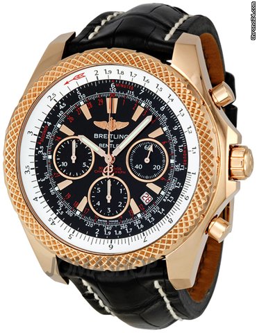 Breitling Bentley Motors Black Dial 18kt Rose Gold Automatic Mens Watch R2536712-B953BKCT watches