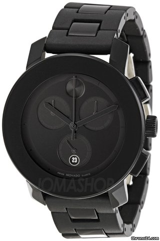 Movado Bold Chronograph Small Black Bracelet Ladies Watch 3600056 watches