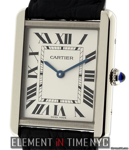Cartier Tank Solo Stainless Steel Silver Dial W5200003 watches