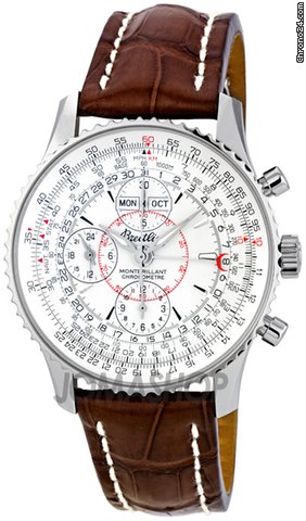 Breitling Montbrilliant Datora Chronograph Brown Crocodile Strap Mens Watch A2133012-G518BRCD watches