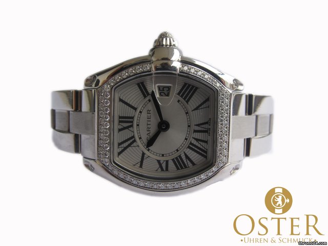 Replica Cartier ROADSTER LADY 18K WEI GOLD DIAMANTEN BRILLANTEN WE5002X2 Watch