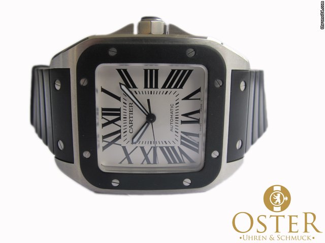 Cartier SANTOS 100 XL SPECIAL EDITION STAHL / KAUTSCHUK W20121U2 watches
