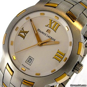 Maurice Lacroix "Milestone", Stahl-18K/750 Gelbgold, Quarz, Gewicht = 197 g watches