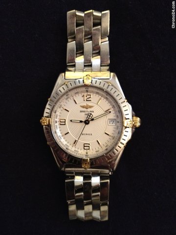 Breitling Wings B10050 Automatic Stainless Steel Yellow Gold White watches