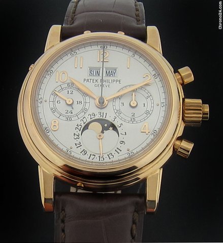Patek Philippe Rose Gold Perpetual Calendar Split Second Chronograph 5004R watches
