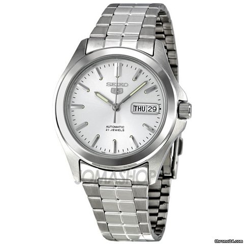 Seiko 5 Automatic Silver Dial Link Bracelet Mens Watch SNKK87 watches