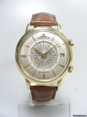 Jaeger-LeCoultre Memovox World Time vintage yellow gold watches