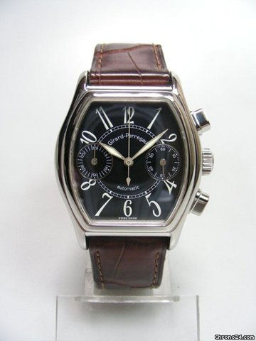 Girard Perregaux Richeville chronographe manufacture fond noir deux compteurs watches