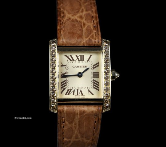 Cartier Tank Francaise 18k Champagne Diamonds watches