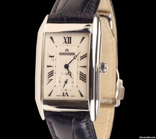 Maurice Lacroix Masterpiece Rectangulaire Petite Seconds SS Mens watches