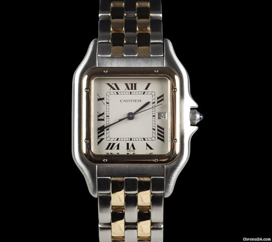 Cartier Panthere 18k/SS Mens 2 Row watches