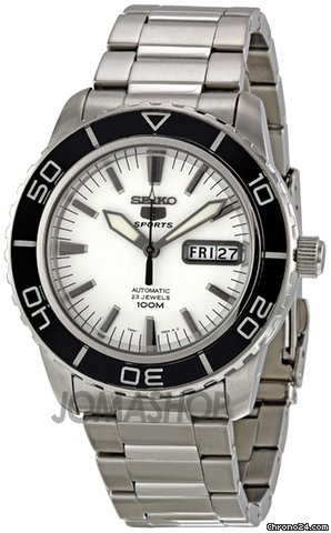 Seiko 5 Silver Dial Stainless Steel Automatic Mens Watch SNZH51 watches