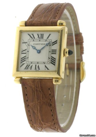Cartier Tank Obus 18K Yellow Gold Carree Attaches watches