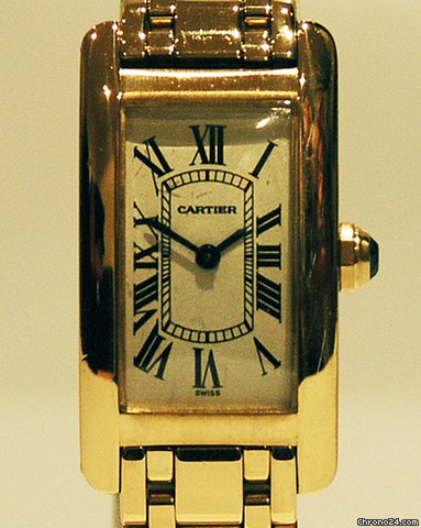 Cartier TANK AMERICAINE 18K YELLOW GOLD W26015K2 watches