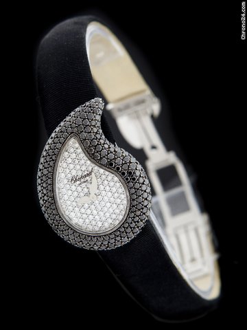 Chopard White Gold CASMIR Black and White Diamond Watch 43/6700-411 watches
