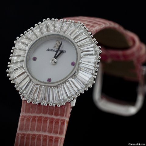 Audemars Piguet White Gold Baguette Fancy Diamond Watch watches