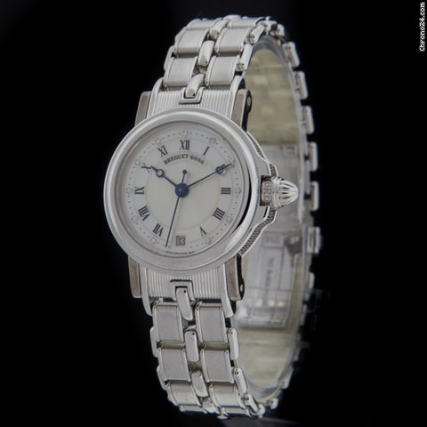 Breguet White Gold Marine Diamond Watch 8400BB watches