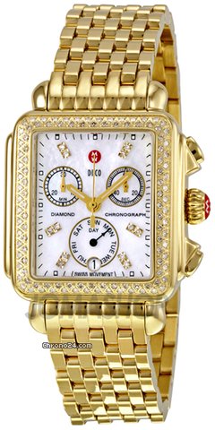 Michele Deco Day Gold-tone Diamond Dial Watch MWW06P000100 watches