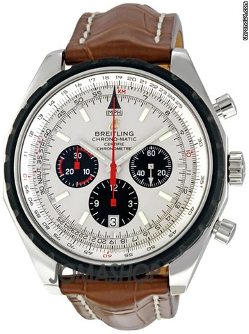 Breitling Chronomatic 49 Silver Dial Chronograph Mens Watch A1436002-G658BRCT watches