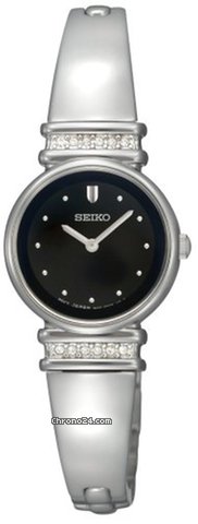 Seiko Black Dial Crystal Accented Ladies Watch SUJG31 watches