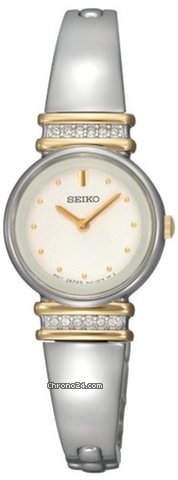 Seiko White Dial Two-tone Crystal Accented Ladies Watch SUJG32 watches