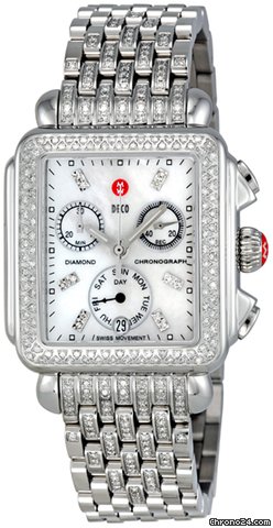 Michele Deco Day Chronograph Stainless Steel with Diamonds Ladies Watch MWW06P000116 watches