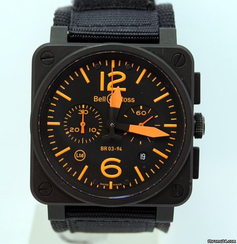 Bell & Ross BR 03-94 Orange Chrono NEU incl MWST mit Box + Papieren watches