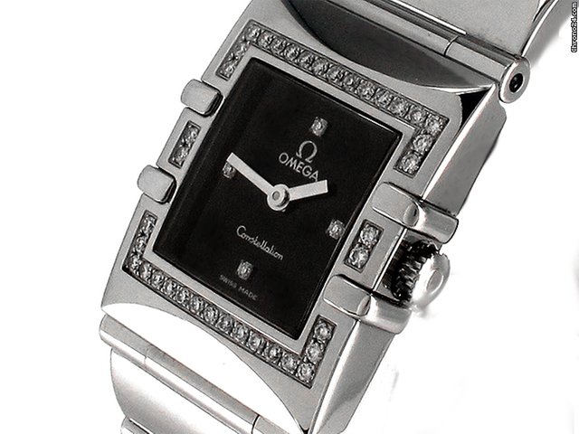 Omega "Quadra Constellation", Edelstahl/Diamantbesatz watches