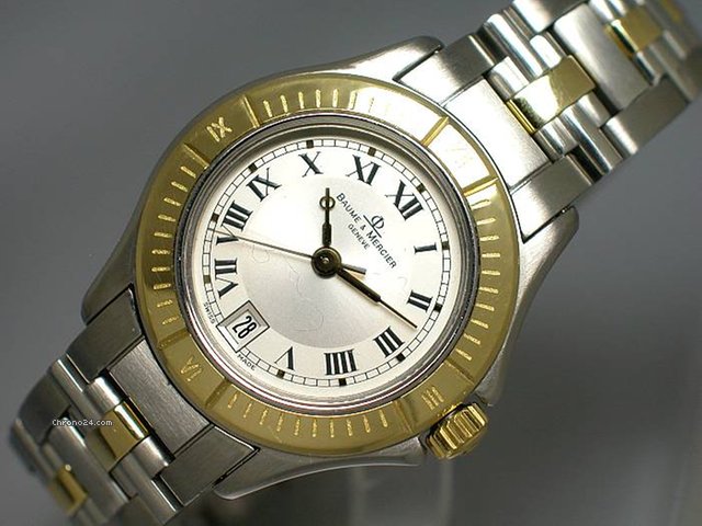 Baume & Mercier "Malibu Damen Quarz" Edelstahl/18K/750 Gelbgold watches