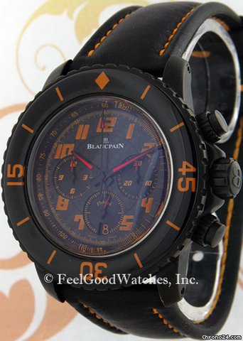 Blancpain 5785F Fifty Fathom Flyback Speed Command Chronograph, Black Steel watches