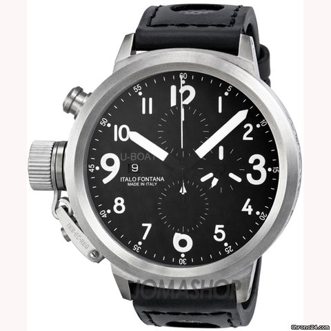 U-Boat Flightdeck CAS Black Dial Chronograph Black Leather Mens Watch 6617 watches