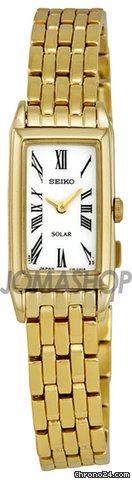 Replica Seiko White Dial Gold-tone Stainless Bracelet Solar Ladies Watch SUP032 Watch
