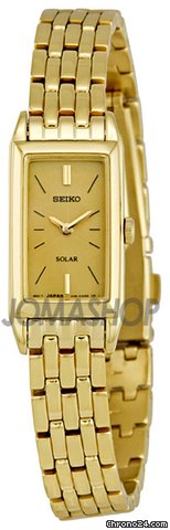 Seiko Solar Quartz Gold-tone Ladies Watch SUP030 watches