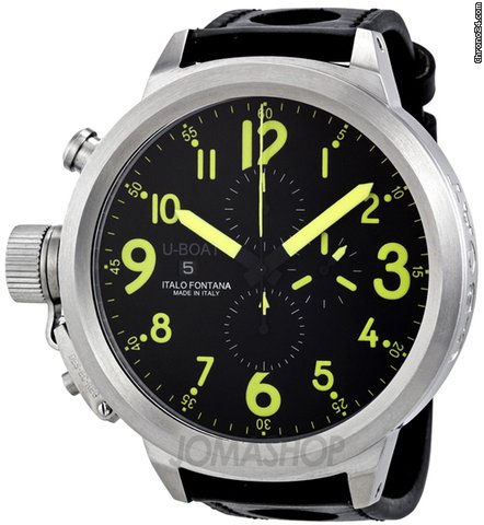 U-Boat Flightdeck Automatic Black Leather Mens Watch 1758 watches