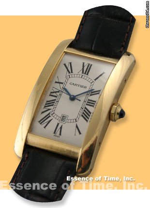 Cartier Tank Americaine (American) 18K Yellow Gold Watch watches