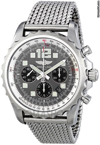 Breitling Chronospace Chronograph Grey Dial Stainless Steel Mens Watch A2336035-F555SS watches