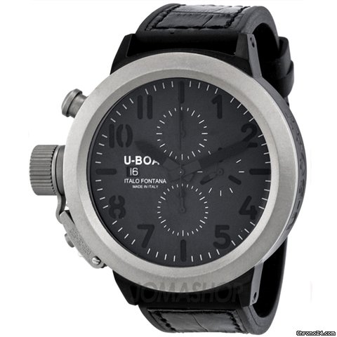 U-Boat Flightdeck Black Titanium Rubber Automatic Mens Watch 5417 watches