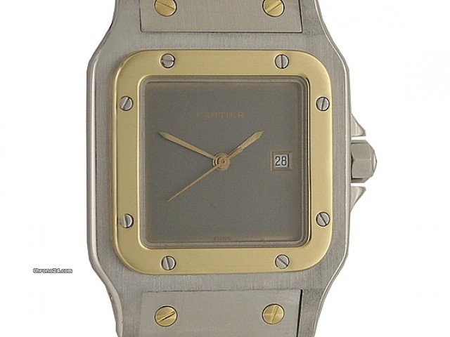 Cartier Santos Automatic GM gro es Modell Stahl/Gelbgold Vintage 41x29mm watches
