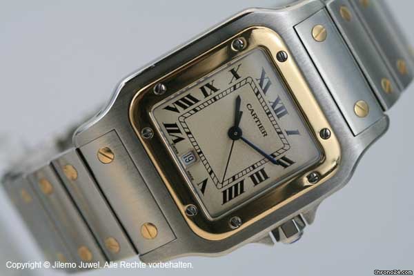 Cartier Santos Edelstahl mit 750 18 K Gelbgold watches