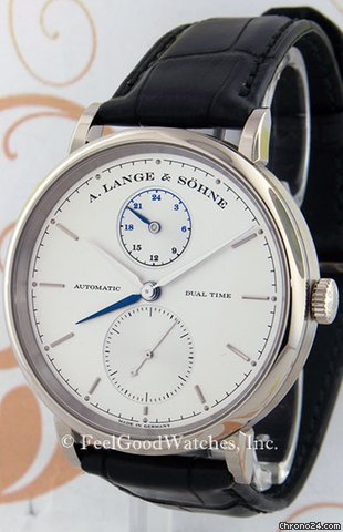 A. Lange & Sohne 385.026 Saxonia Dual-Time, White Gold watches