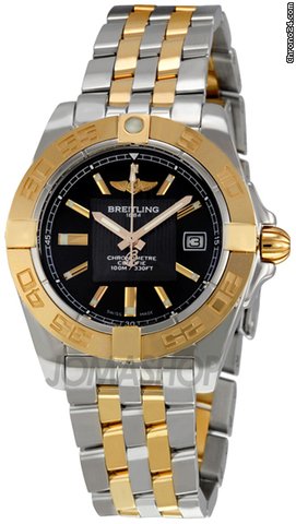 Breitling Galatic 32 Black Stainless Steel and Gold Ladies Watch C71356L2/BA12TT watches
