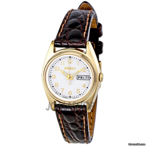 Seiko White Dial Gold-tone Ladies Watch SXA134 watches