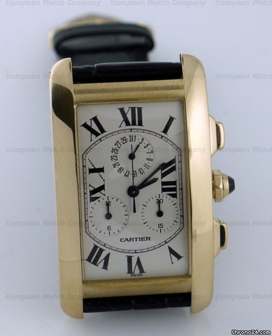 Cartier American Tank Chronograph YG watches