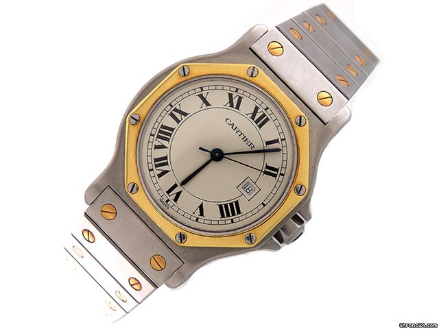 Cartier Santos Stahl/Gold Automatik watches